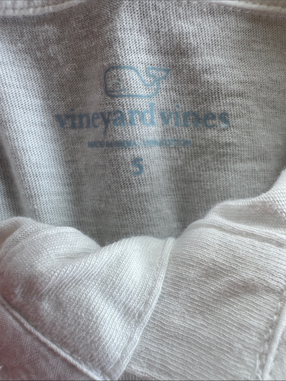 Vineyard Vines White Polo with Green Stripes - Kids - Picture 2 of 4